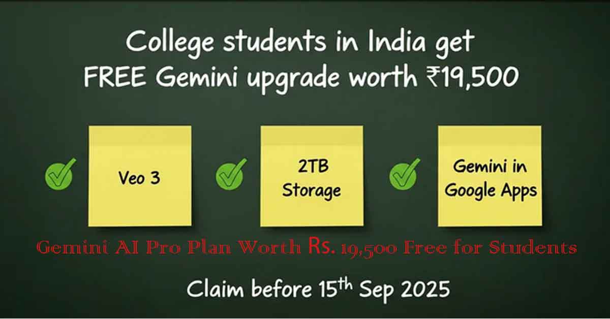 Google gemini student offer