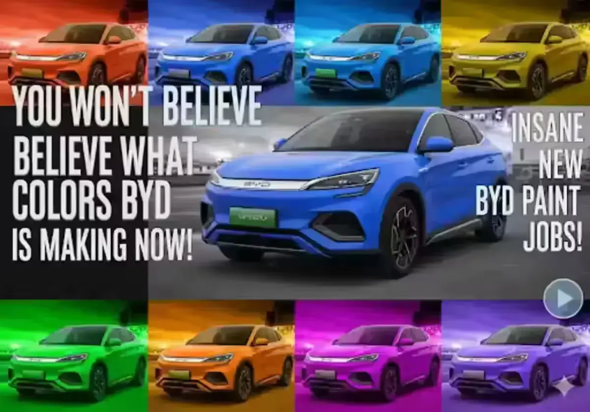 BYD EV in Different Colours