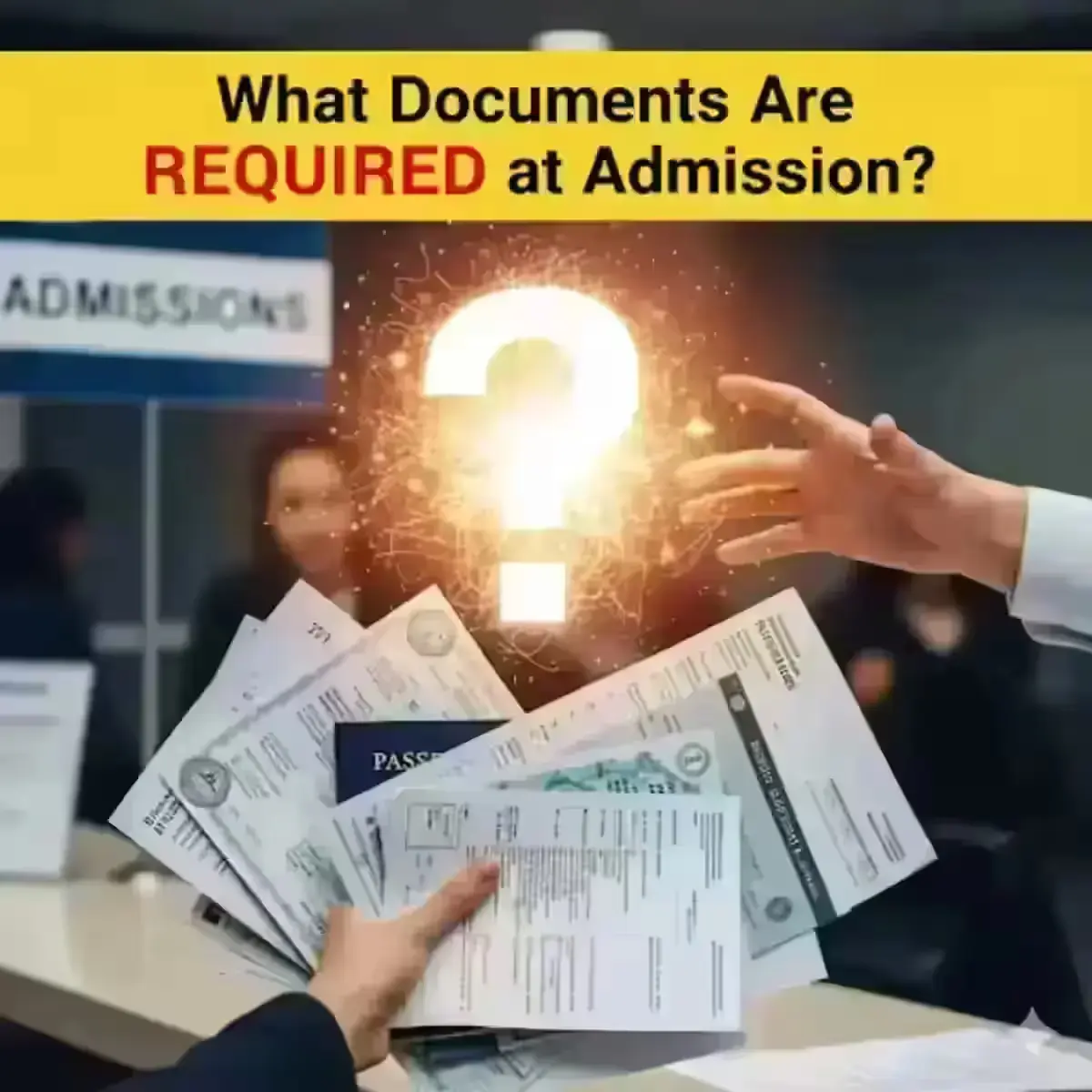 What documents are required at  admission
