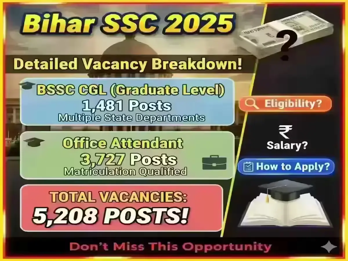 Bihar SSC 2025 Number of Vacancies