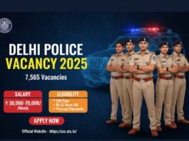 Delhi Police Vacancy 2025: 7,565 Vacancies, Salary & Eligibility