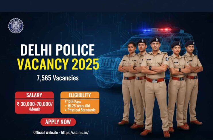 Delhi Police Vacancy 2025: 7,565 Vacancies, Salary & Eligibility