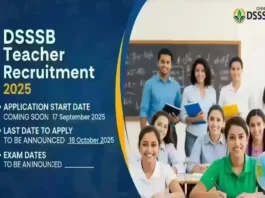 DSSSB PRT Teacher Recruitment 2025