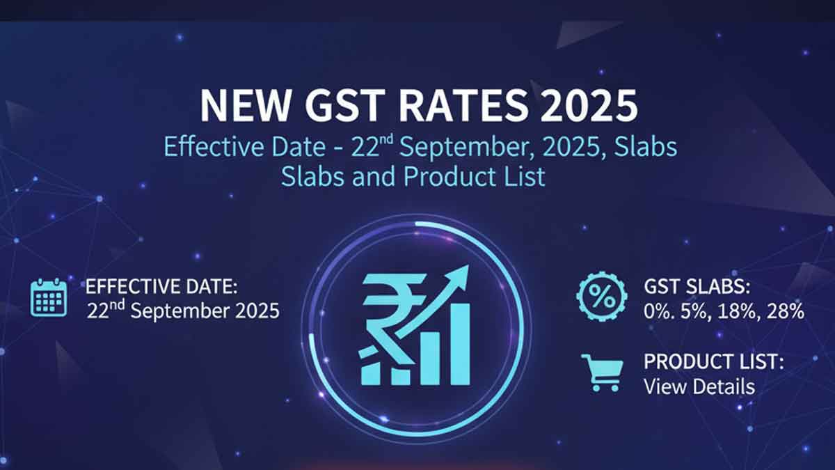 New GST Rates 2025 - Effective Date, Slabs and Product List