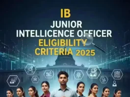 IB Junior Intelligence Officer Eligibility Criteria 2025