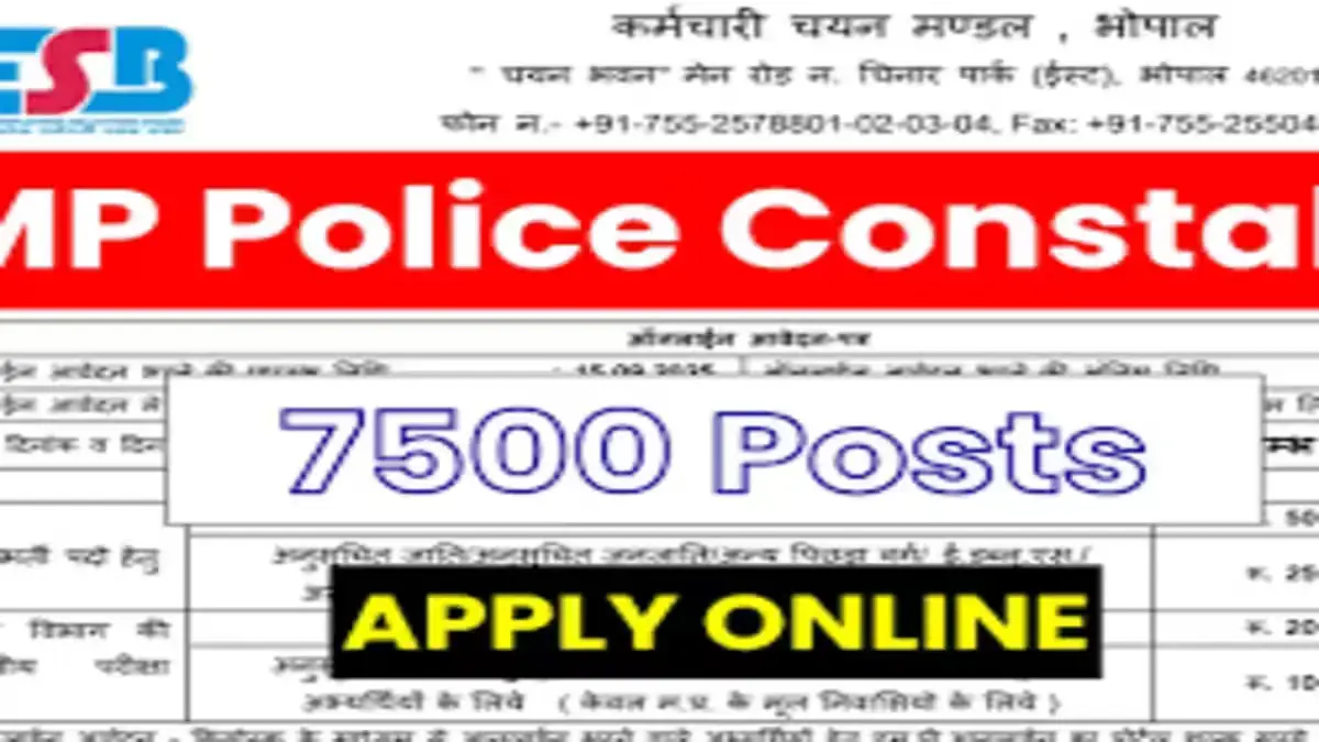 MP Police Recruitment 2025