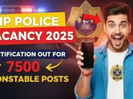 MP Police Vacancy 2025, Notification Out for 7500 Constable Posts