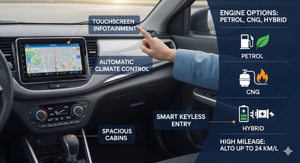 Maruti Key Features and Engine Specifications