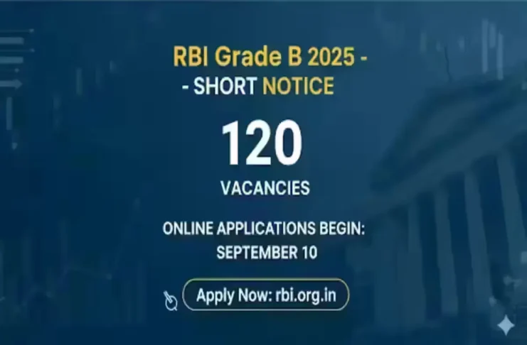 RBI Grade B Short Notice 2025