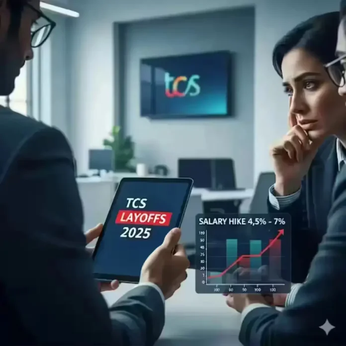 TCS Layoffs 2025 Salary Hike Between 4.5-7 % Sparks Debate