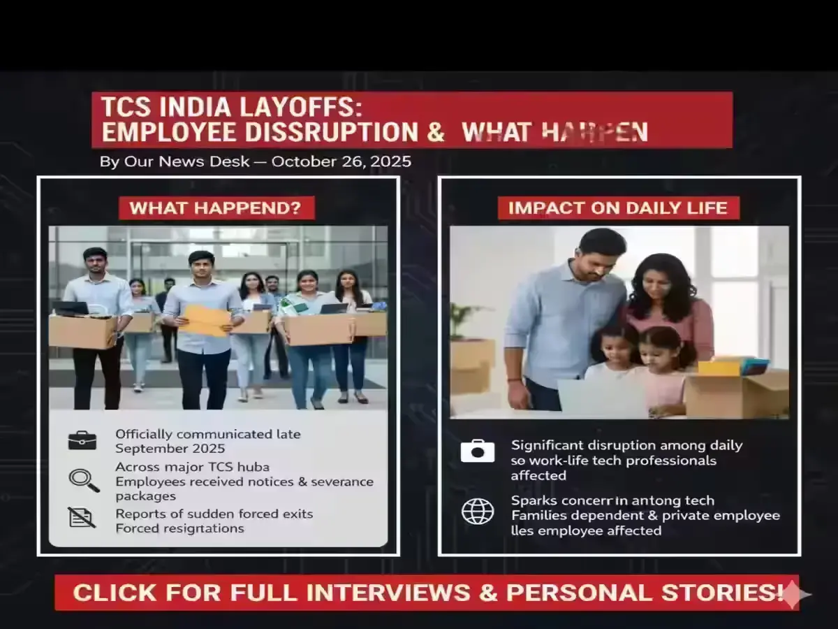 80,000 Jobs Cut in TCS India - Severance, Panic and Employee Reaction TCS Layoffs