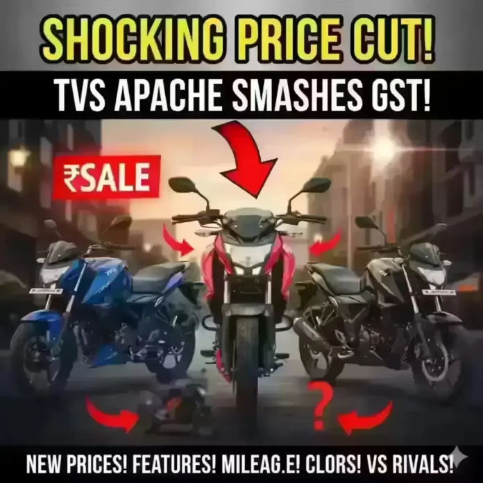 TVS Apache RTR models with a GST