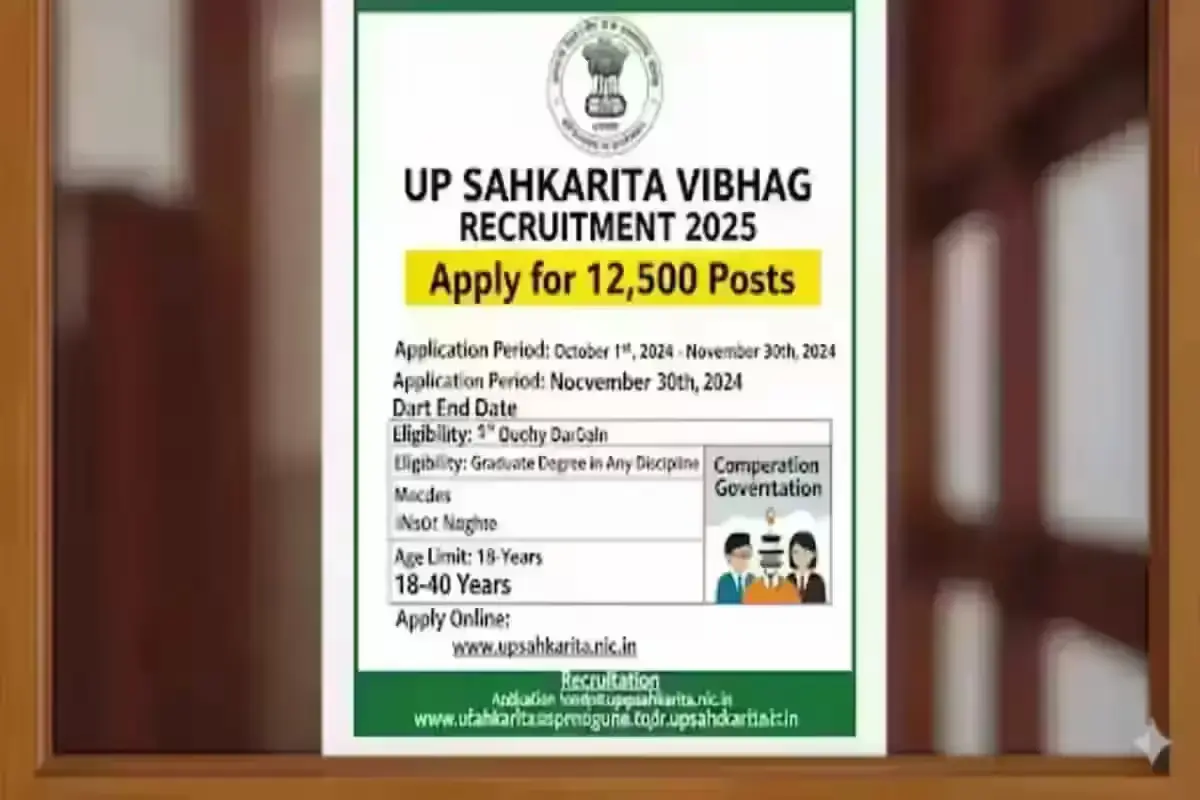 UP Sahkarita Vibhag Recruitment 2025 Apply for 12500 Posts