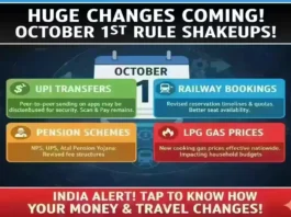 What changes from October 1 - Rules for UPI, pensions, railway bookings, and LPG prices