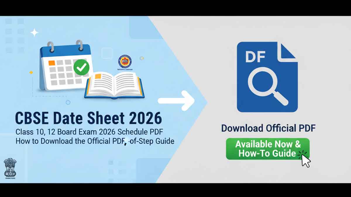 CBSE Date Sheet 2026: Class 10, 12 Board Exam 2026 Schedule PDF