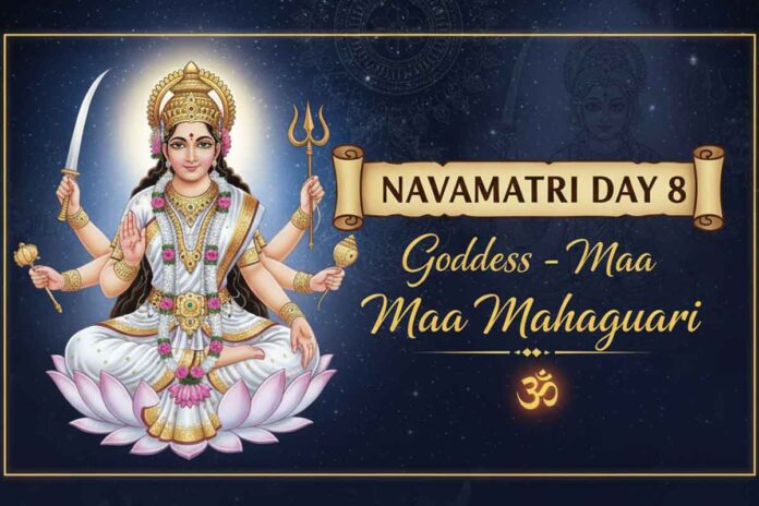 Navaratri Day 8 Goddess - Maa Mahagauri Blessing & Maa Mantra