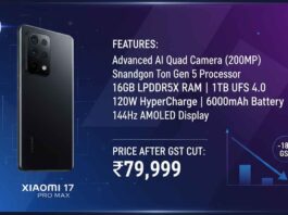 Xiaomi 17 Pro Max Full Features, Specifications and Price After GST Cut