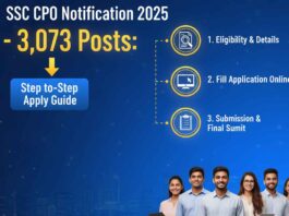 SSC CPO Notification 2025 - 3,073 Posts: Step-by-Step Apply Guide