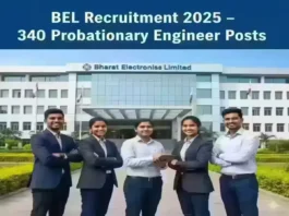 BEL Recruitment 2025 – Apply for 340 Probationary Engineer Posts