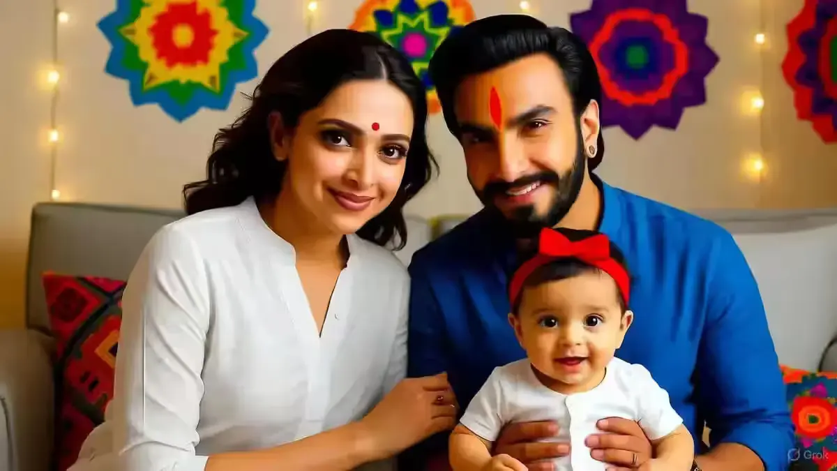 Meet Dua Padukone Singh: Deepika and Ranveer’s Adorable Daughter Close-up of Dua Padukone Singh during Diwali celebrations