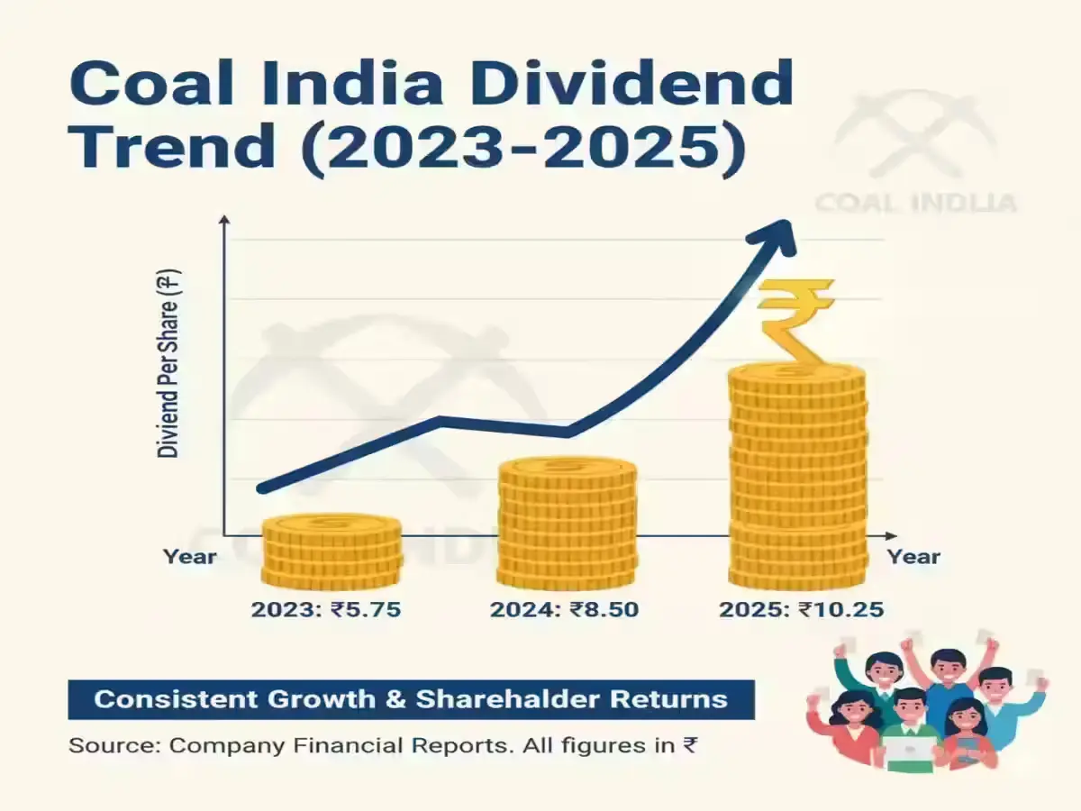 Coal India Dividend History 2023 to 2025 Chart