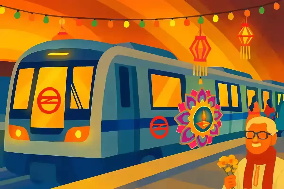 Plan Your Diwali Travel: Delhi Metro Announces Special Timings for October 19–20 Diwali-themed Delhi Metro Train