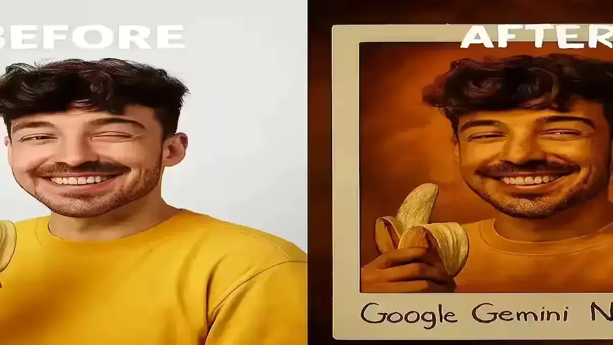 gemini ai photo prompt Trends: From Nano Banana to Retro Effects Before and after Gemini AI Nano Banana polaroid photo edit