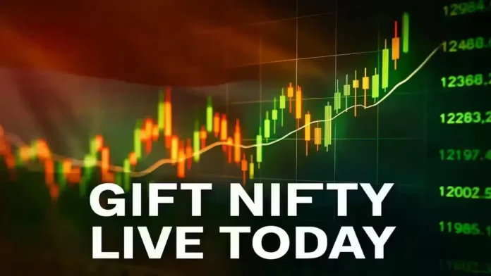 Gift Nifty live today chart and market trend analysis