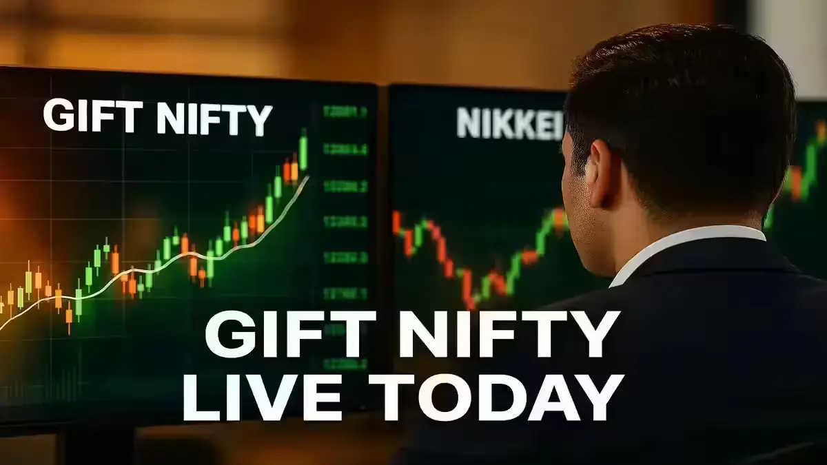Gift Nifty Live: Global Cues, Nikkei Impact & Indian Open Trader tracking Gift Nifty and Nikkei index correlation
