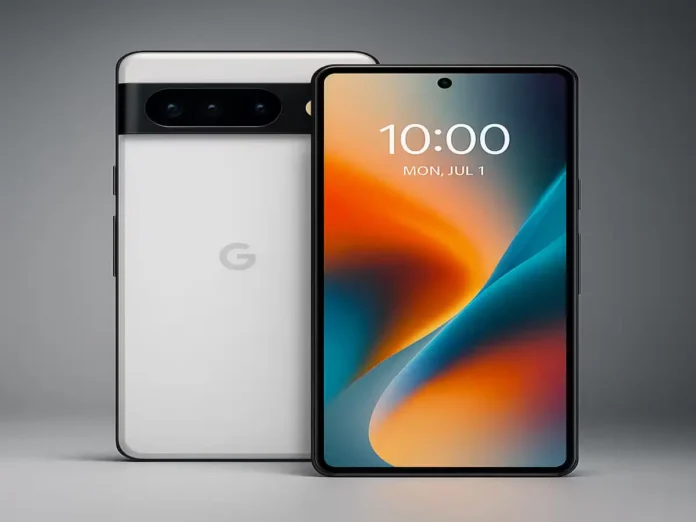 Google Pixel 10 Google Pixel 10 front and back view with OLED display