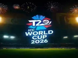 ICC T20 World Cup 2026 Logo with India and Sri Lanka Flags