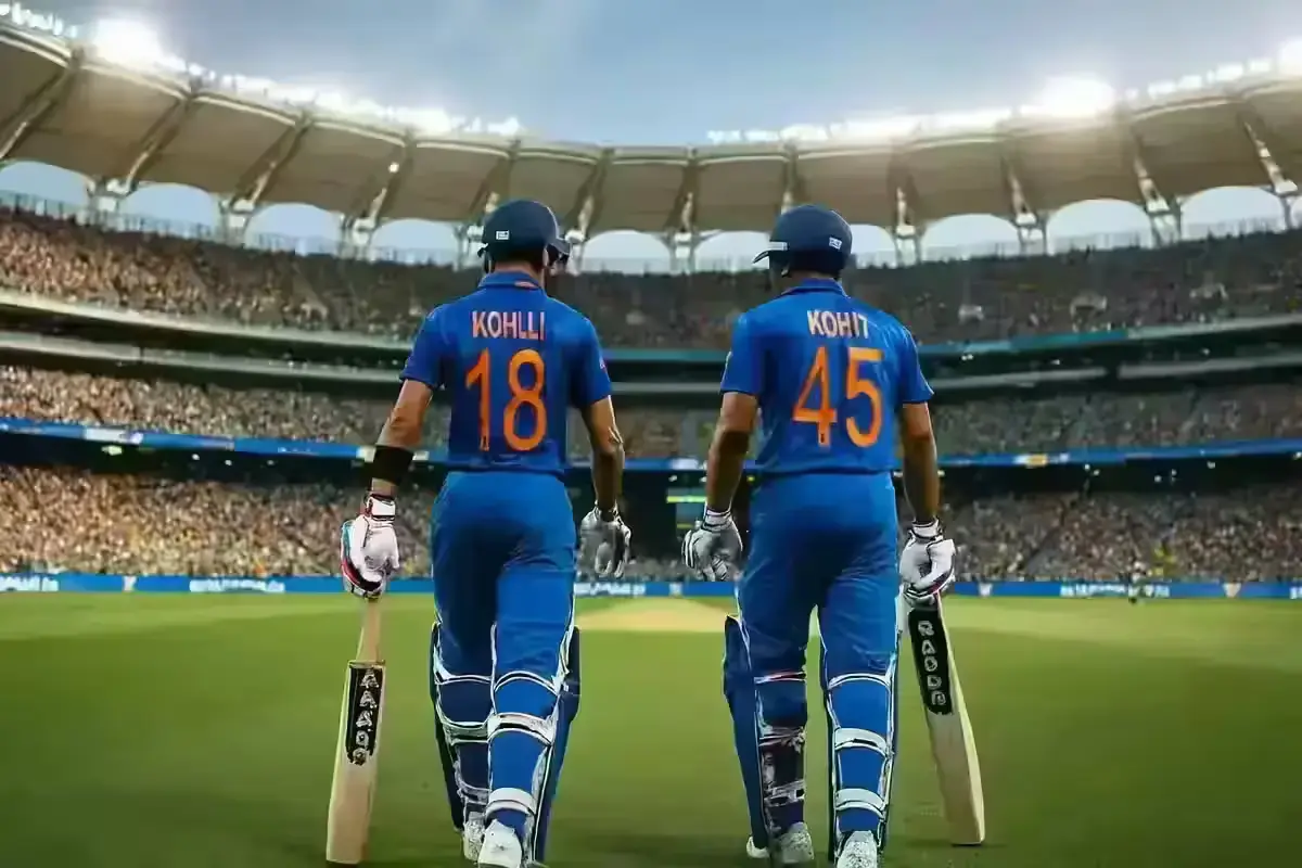 India vs Australia 1st ODI 2025 India vs Australia 1st ODI 2025 – Virat Kohli and Rohit Sharma walking to bat at Perth Stadium