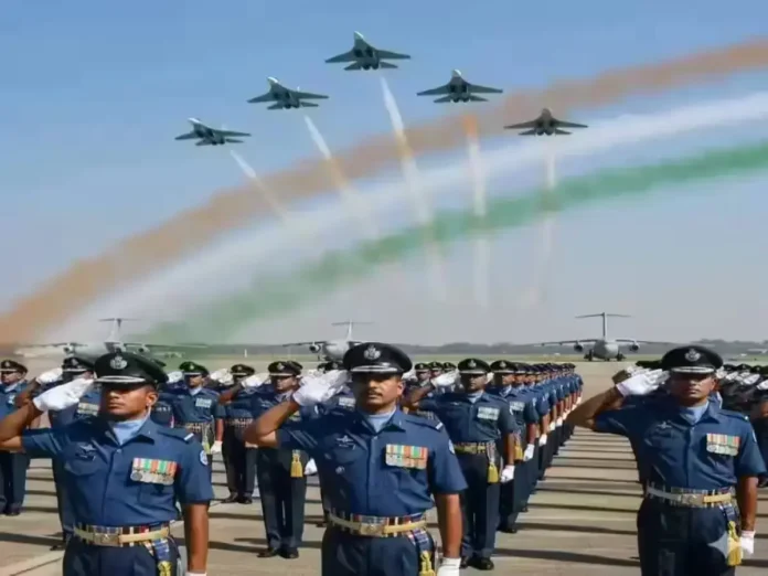 Indian Air Force Day 2025 parade at Hindan Air Base