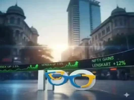 Lenskart IPO to hit Dalal Street on October 31 with rising stock graph and logo