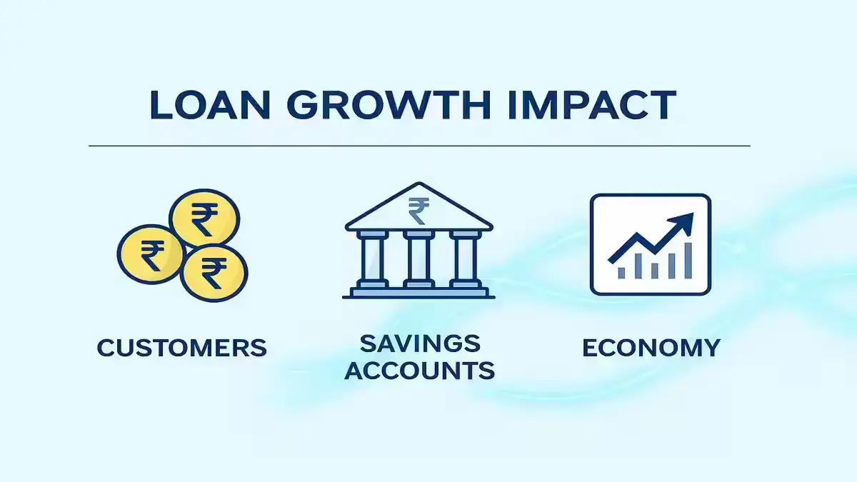 UPI Glitch, Banking Error & Loan Growth: Everything You Need to Know Infographic showing loan growth impact on customers and economy