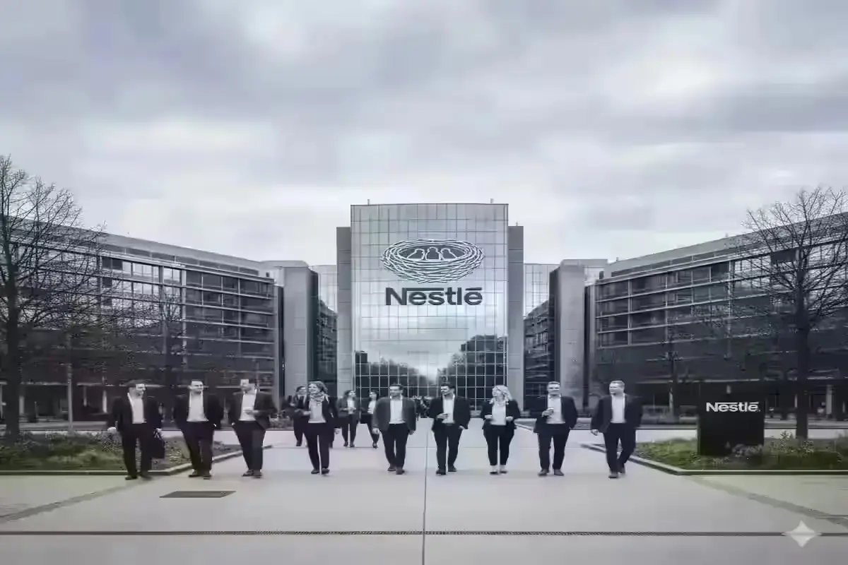 Nestlé Layoffs 2025: 16,000 Roles to Go, 5.8% Workforce Slashed Nestlé employees outside office after job cut announcement
