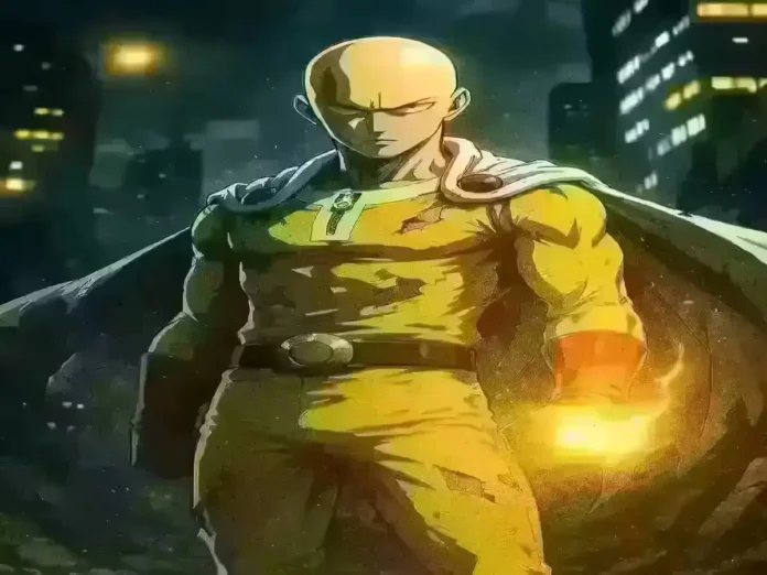One Punch Man Season 3 official key visual featuring Saitama before the Monster Association battle