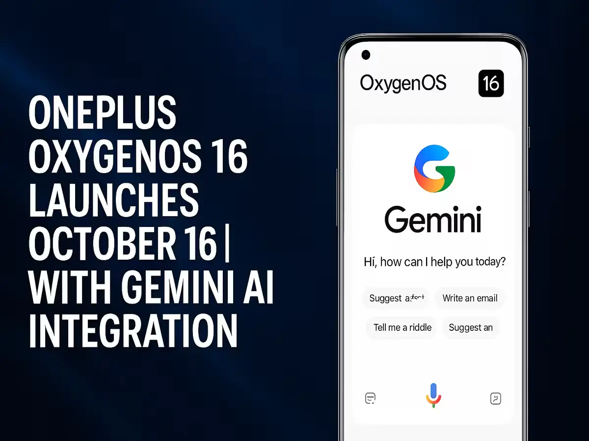 OxygenOS 16 interface with Google Gemini AI
