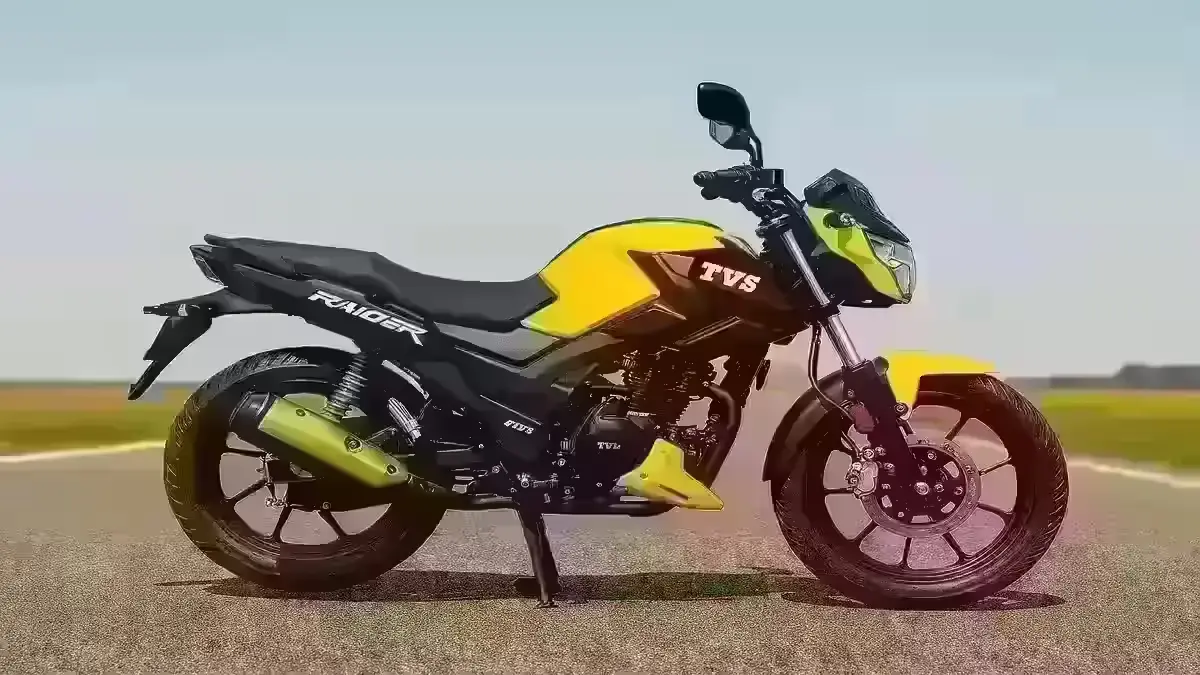 TVS Raider 125 in Fiery Yellow color