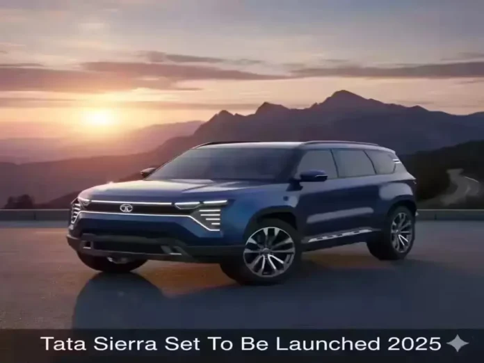 Tata Sierra Set To Be Launched 2025 Tata Sierra 2025 electric SUV front view before launch