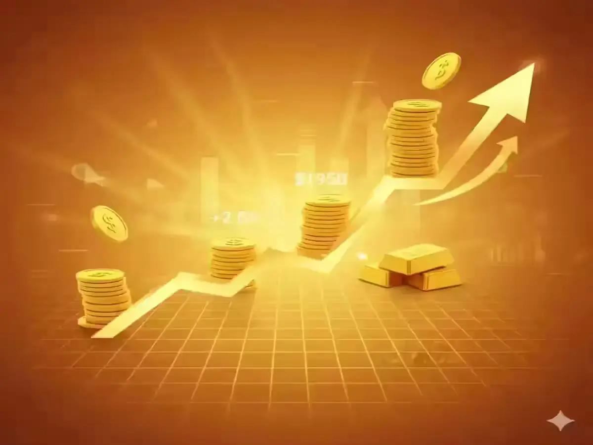 Conceptual gold price trend visualization