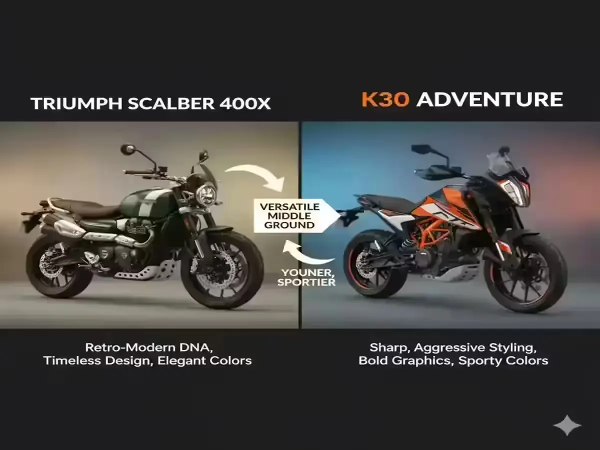 Triumph Scrambler 400X and the KTM 390 Adventure