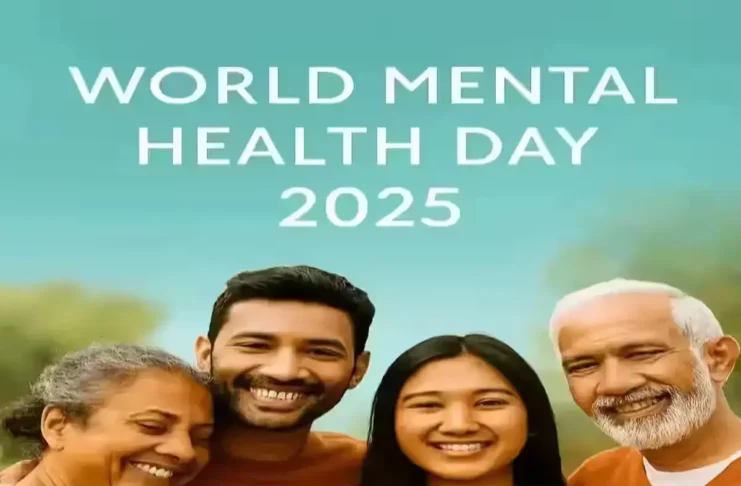 World Mental Health Day 2025 awareness and emotional support illustration