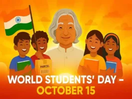 Dr. APJ Abdul Kalam with students celebrating World Students’ Day on October 15