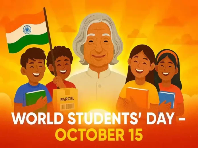 Dr. APJ Abdul Kalam with students celebrating World Students’ Day on October 15