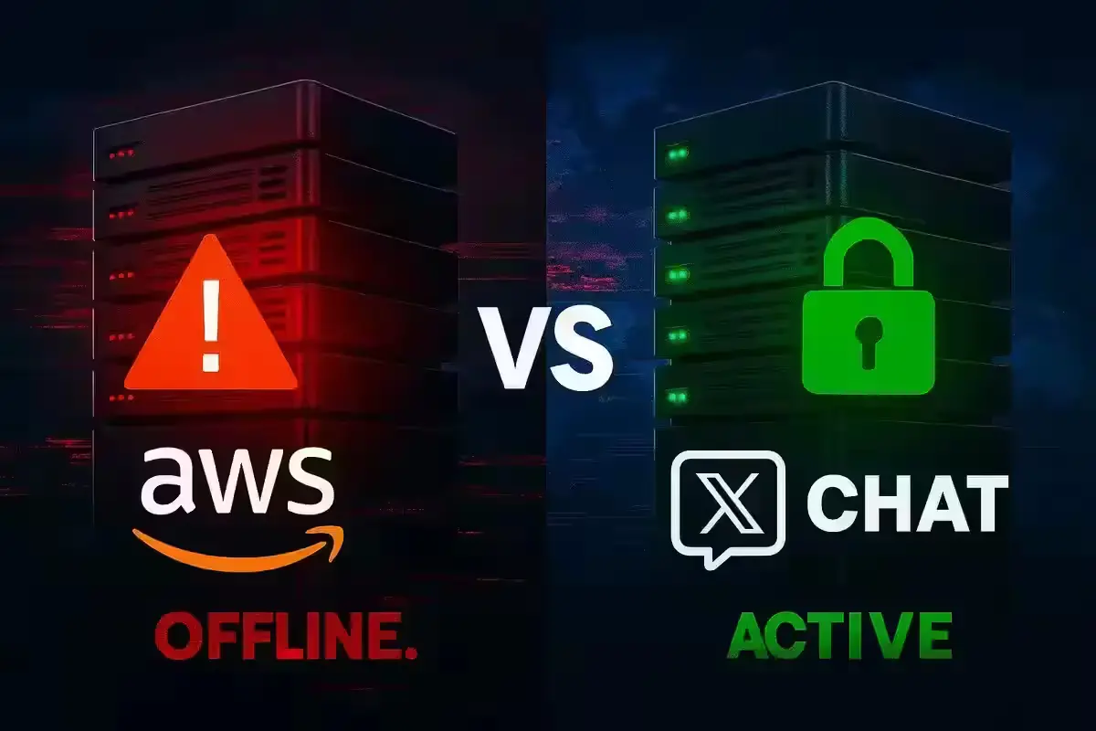 Elon Musk Pushes X Chat as Secure Alternative Amid Amazon Web Crash X Chat servers active while AWS experiences outage