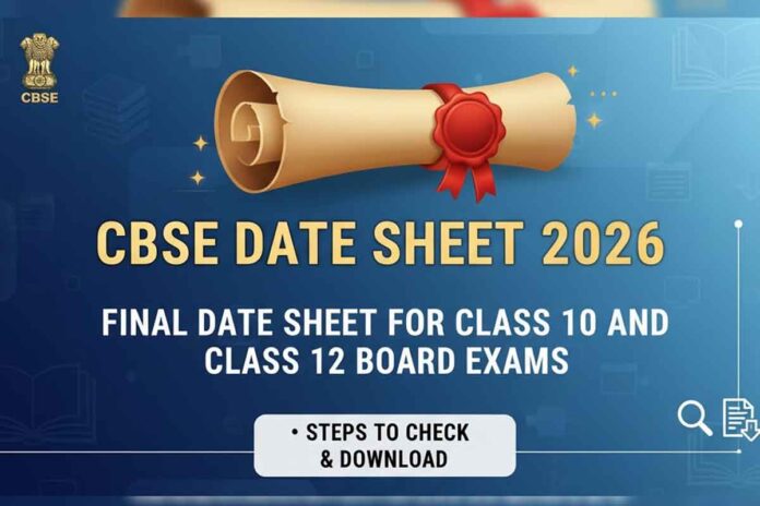 cbse-d-1 CBSE Date Sheet 2026: Final Date Sheet for Class 10 and Class 12 Board Exams – Steps to Check & Download