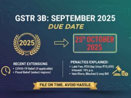 Due Date for Filing GSTR 3B September 2025: Recent Extensions & Penalties Explained