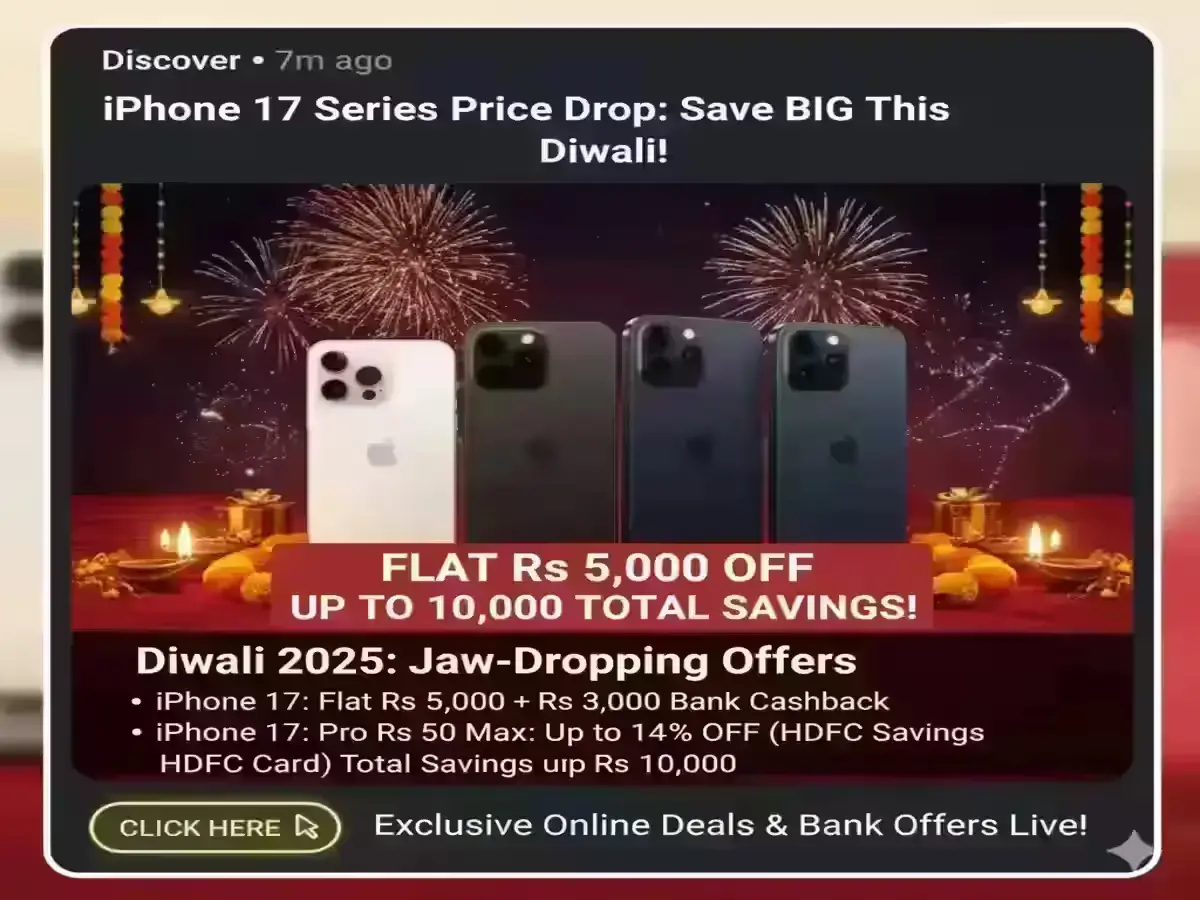 iPhone 17 Gets A Big Price Drop Of Over Rs 5000 Online