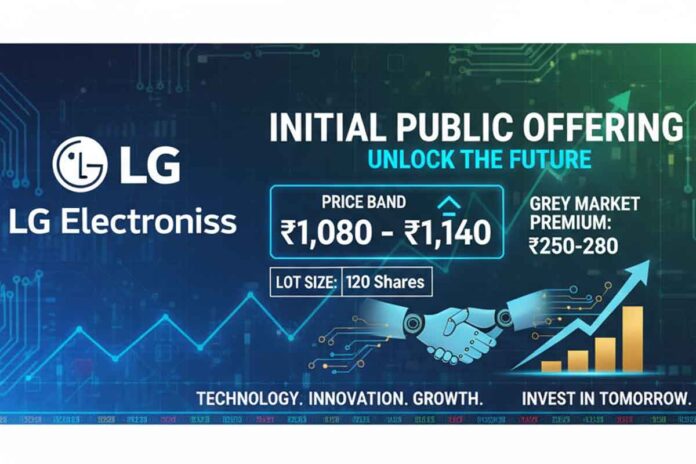 LG Electronics IPO Price Band ₹1,080–1,140, Lot Size & GMP